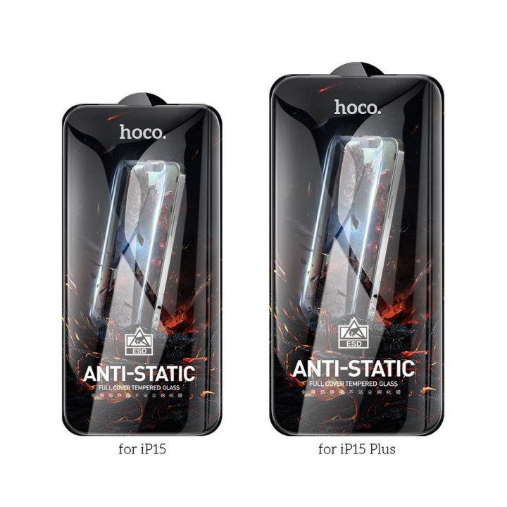 Szkło hartowane do iPhone 15 PLUS / 16 PLUS HD Anti-static (SET 25in1) Hoco G10