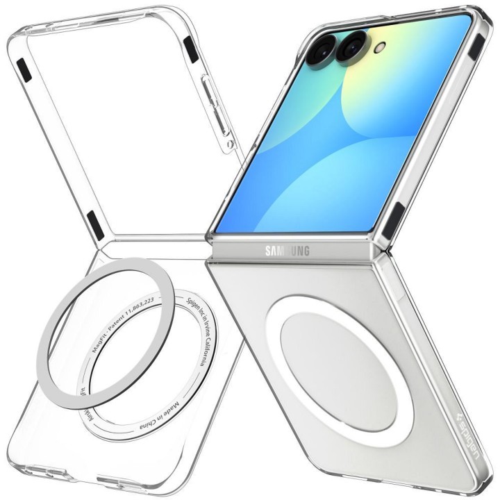 Case SPIGEN AIRSKIN compatible with MagSafe for SAMSUNG GALAXY Z FLIP 8 transparent/white