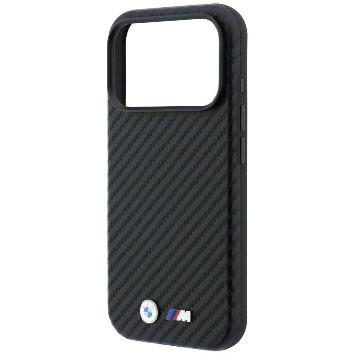 BMW чохол для IPHONE 18 Pro/17 Pro сумісний з MagSafe (Carbon Metal Logo) чорний