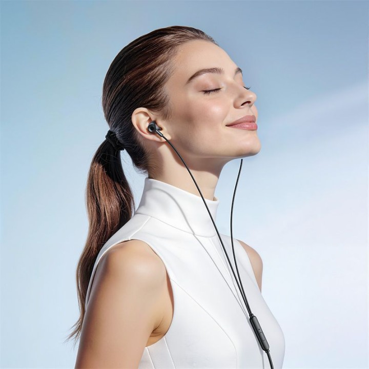 Wired in-ear headphones with microphone Jack 3,5 mm Hoco M119 black