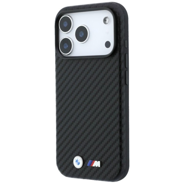 BMW чехол для IPHONE 18 Pro Max/17 Pro Max совместимый с MagSafe (Carbon Metal Logo) черный