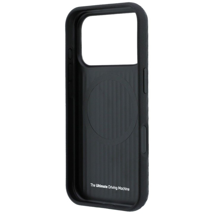 BMW чехол для IPHONE 18 Pro Max/17 Pro Max совместимый с MagSafe (Carbon Metal Logo) черный