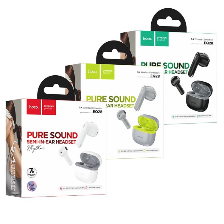 Wireless in-ear headphones Hoco TWS ANC ENC EQ28 grey