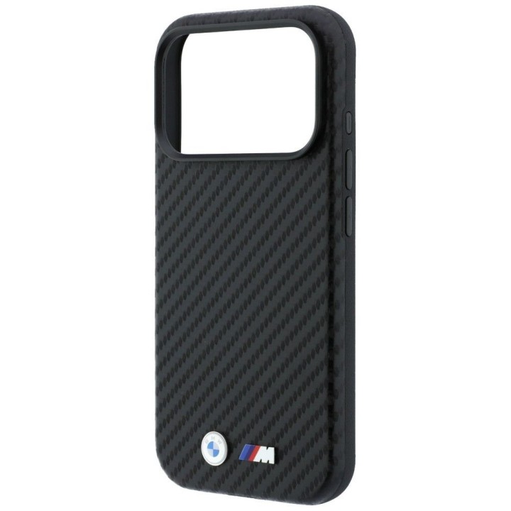 BMW чехол для IPHONE 18 Pro Max/17 Pro Max совместимый с MagSafe (Carbon Metal Logo) черный