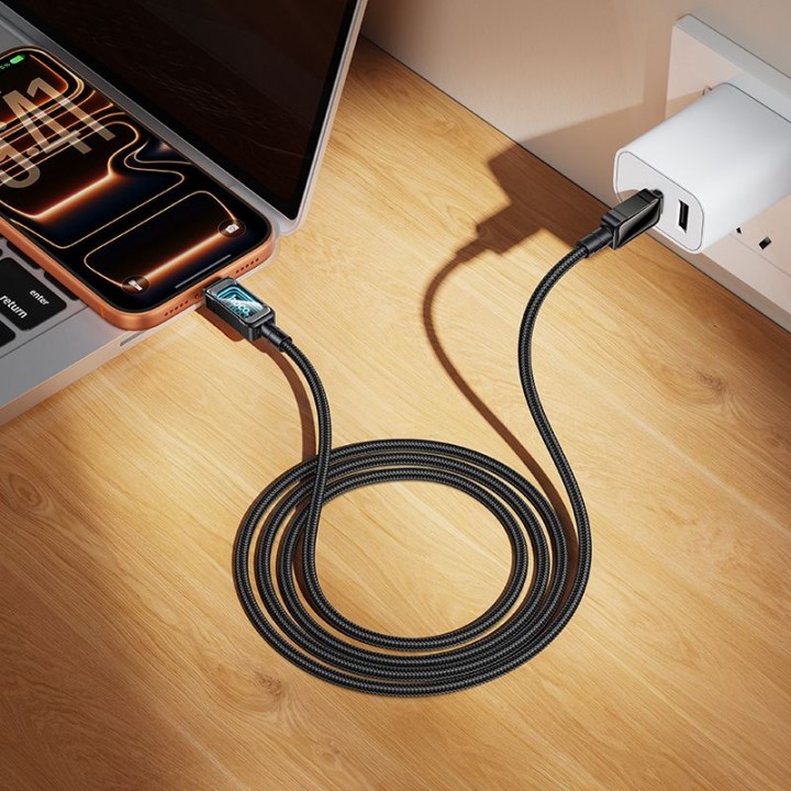 Кабель USB-C – USB-C Hoco PD 5A 100W 1 m U157 Fuente черный