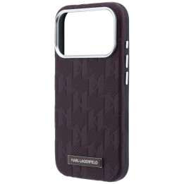 KARL LAGERFELD case for IPHONE 18 Pro Max/17 Pro Max compatible with MagSafe (Mono Resin Logo) burgundy