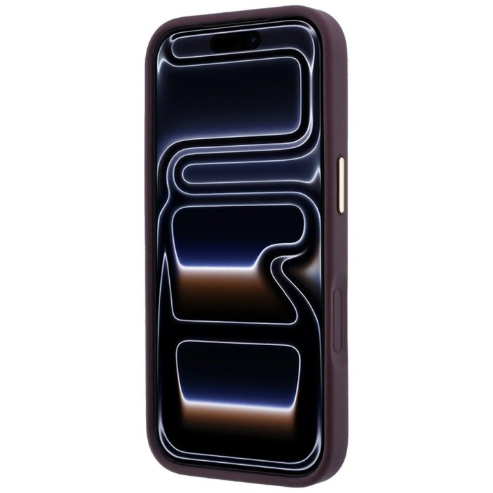 GUESS case for IPHONE 18 Pro Max/17 Pro Max compatible with MagSafe (Stripe Peony 4G Logo) burgundy