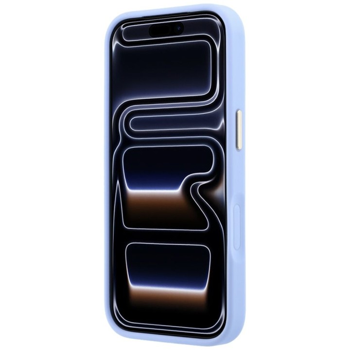 GUESS case for IPHONE 18 Pro Max/17 Pro Max compatible with MagSafe (Saffiano Peony Ring) light blue