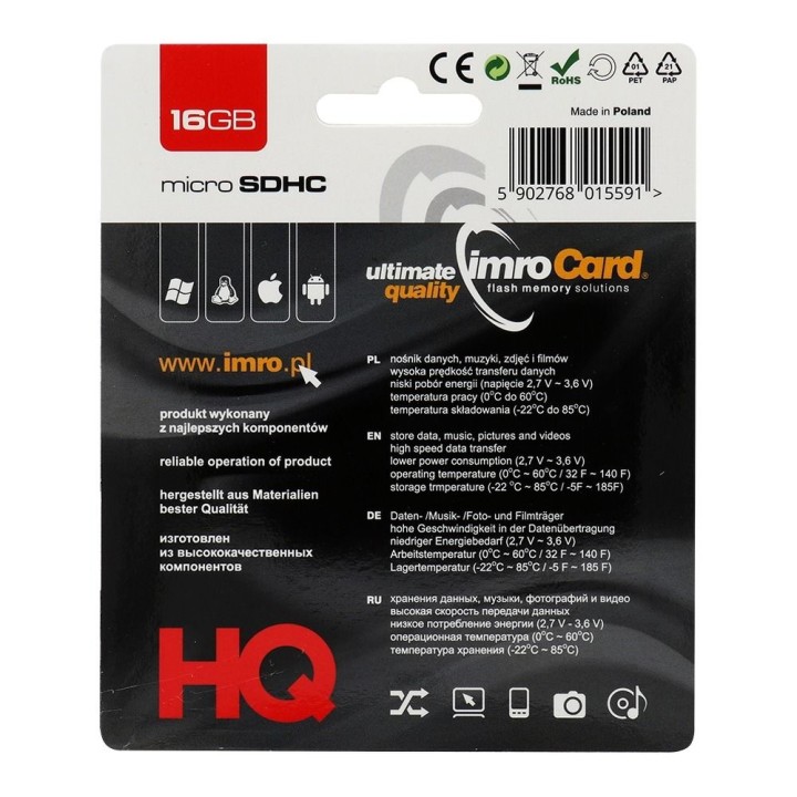 IMRO карта пам'яті microSD 16GB