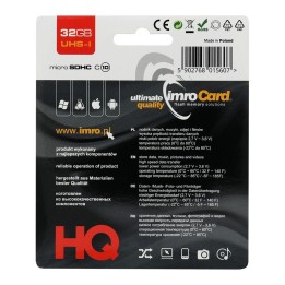 IMRO memory card microSD 32GB 100MB/s class 10 UHS I