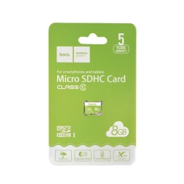 Карта microSD 8GB клас 10 Hoco зелена