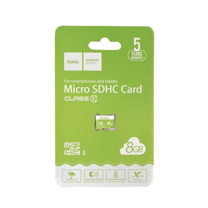 Card microSD 8GB class 10 Hoco green