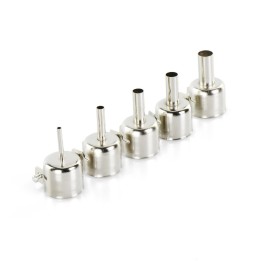 Set of five hot-air soldering nozzles