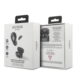 Бездротові навушники-вкладиші Guess TWS + док-станція GUTWSJL4GBK чорні