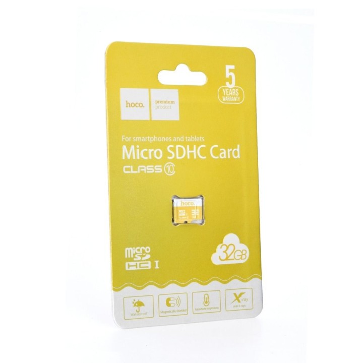 Card microSD 32GB class 10 Hoco yellow