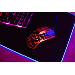 ART set wired keyboard USB A QWERTY backlit + wired mouse USB A backlit AK-50 black