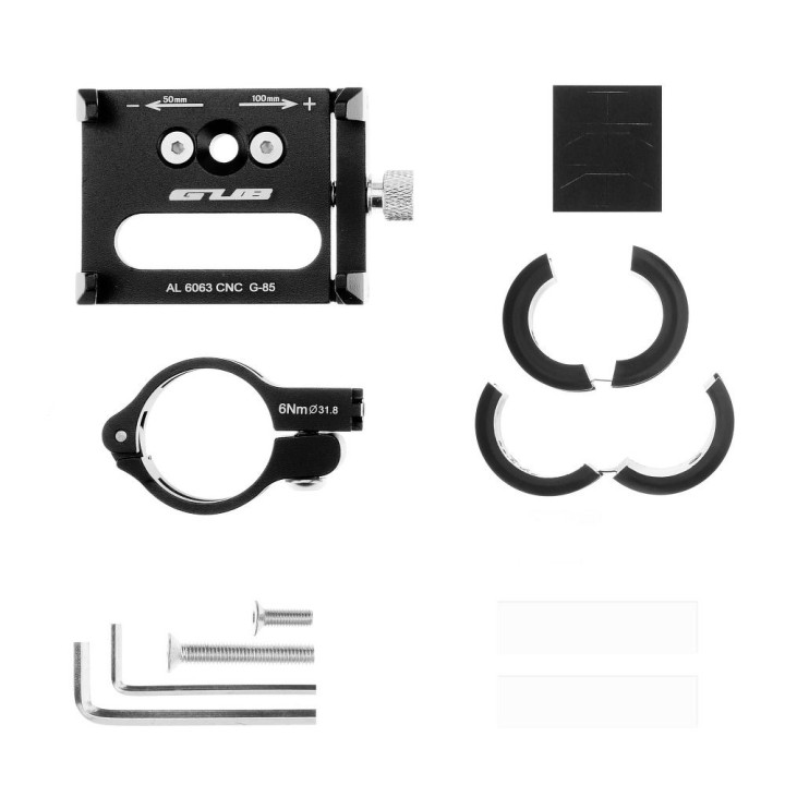 GUB bike mount for the steering wheel G85 aluminium black
