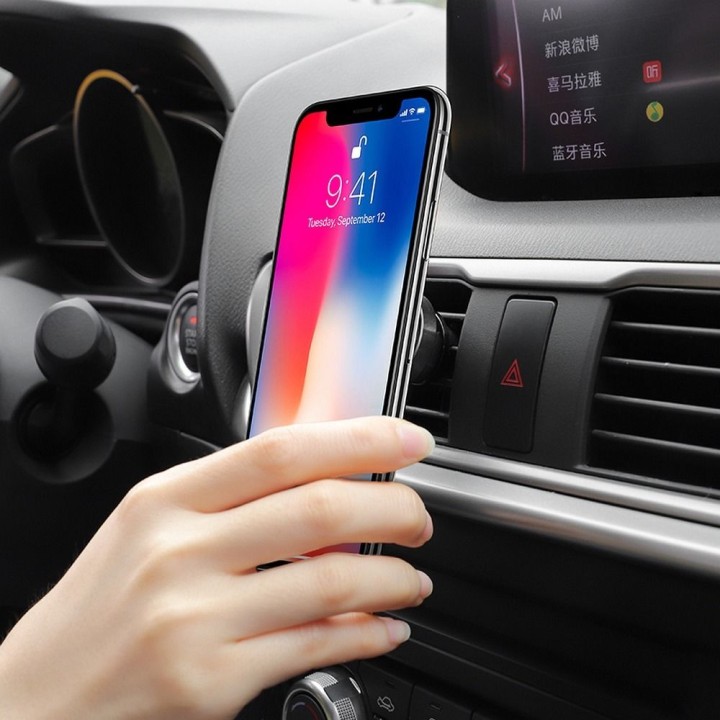 Magnetic car phone holder Hoco for the air vent CA47 metal black