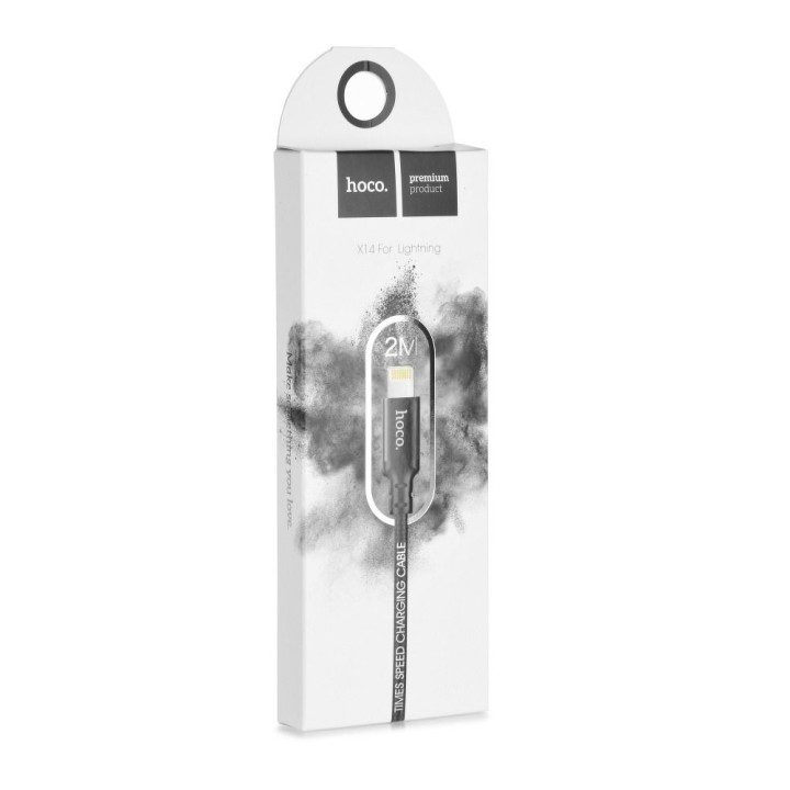 Кабель USB-A – Lightning Hoco 2A 2 m X14 чорний