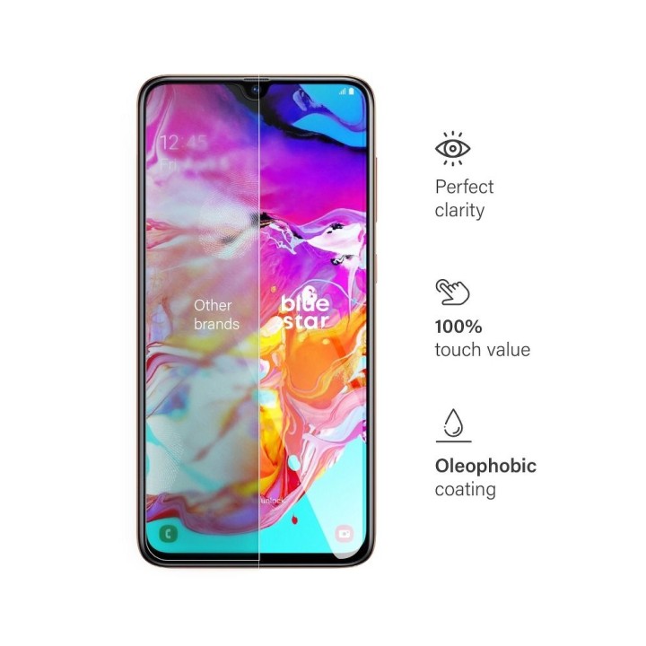Tempered glass for Samsung A70 Blue Star