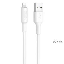 USB-A to Lightning cable Hoco 2A 1 m X25 white