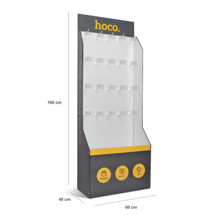 HOCO cardboard accessory display stand + display card (20x)
