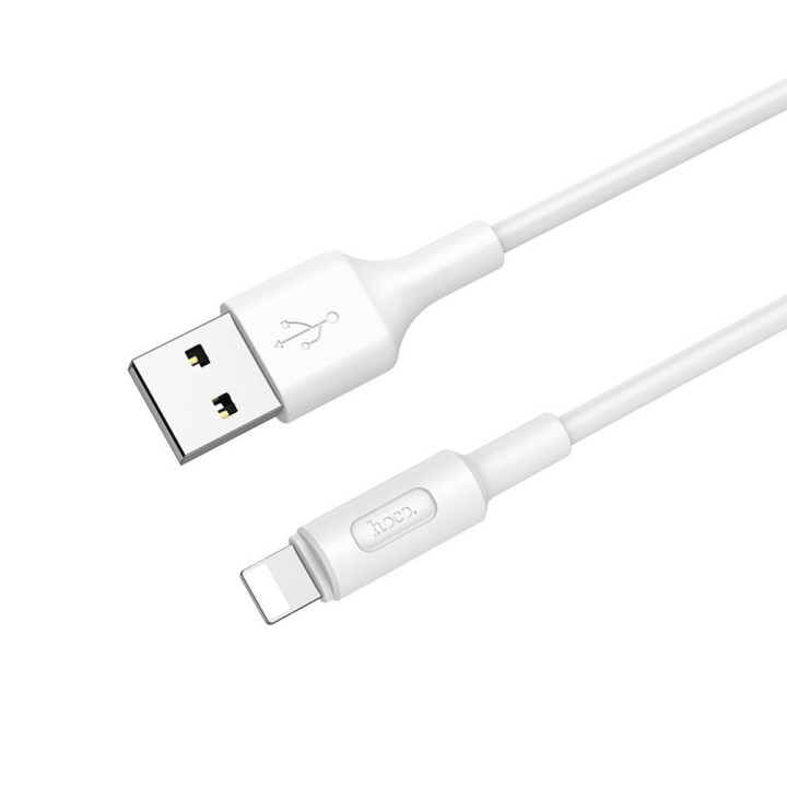 USB-A to Lightning cable Hoco 2A 1 m X25 white