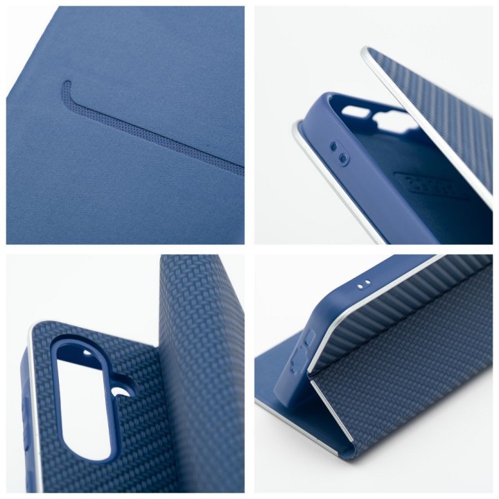 Flip case for Samsung A50 Luna Book Carbon blue