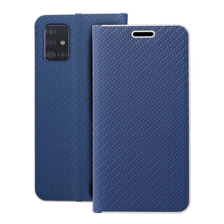 Flip case for Samsung A71 Luna Book Carbon blue