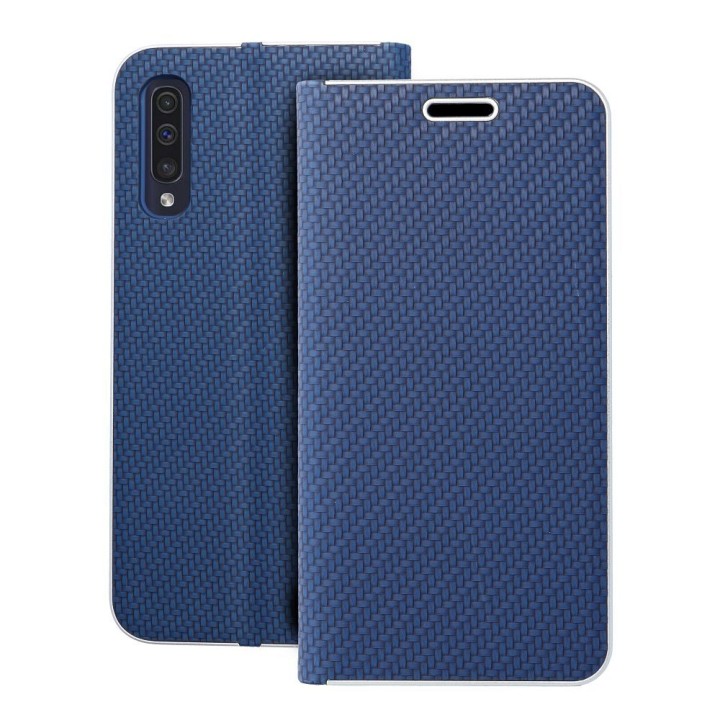 Flip case for Samsung A50 Luna Book Carbon blue