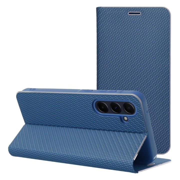 Flip case for Samsung A71 Luna Book Carbon blue