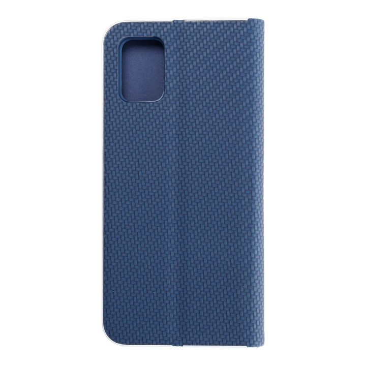 Чехол с клапаном для Samsung A51 Luna Book Carbon синий
