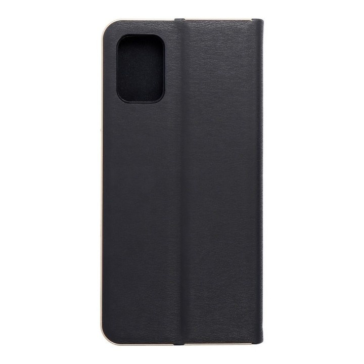 Etui z klapką na Samsung A71 Luna Book Gold czarne