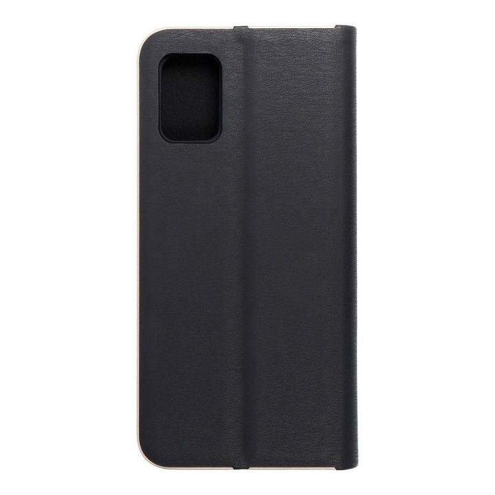 Etui z klapką na Samsung A51 Luna Book Gold czarne
