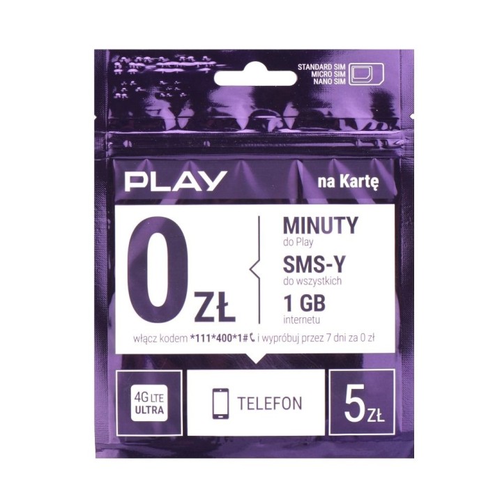Стартовая SIM-карта Play 5 Formuła 3.0