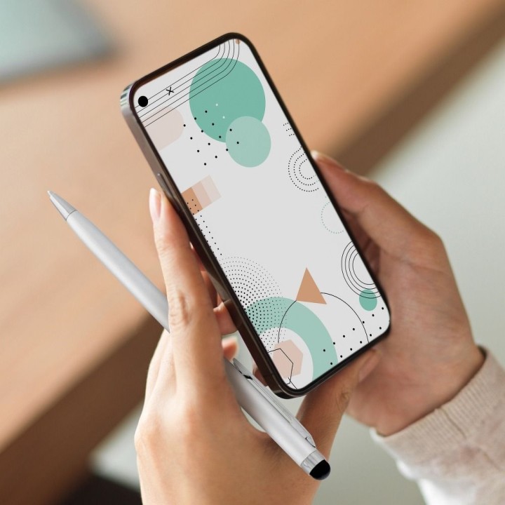 Емкостный стилус для сенсорных экранов с ручкой серебристый