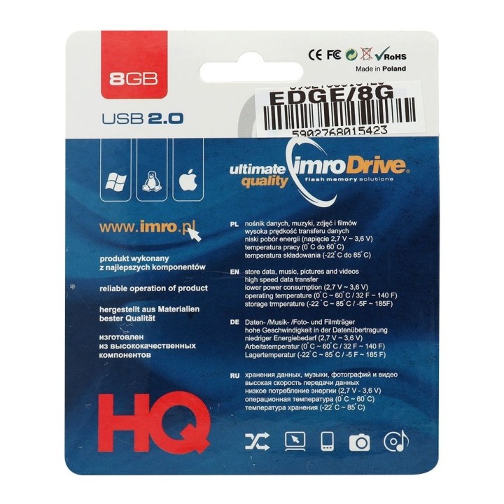 IMRO USB flash drive EDGE 8GB USB2.0