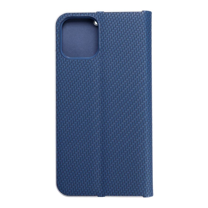 Чехол с клапаном для iPhone 12 / 12 PRO Luna Book Carbon синий
