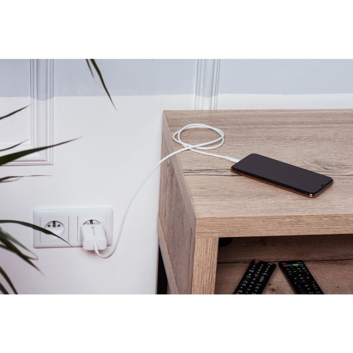 Мережевий зарядний пристрій для телефону Forcell F-Energy USB C QC4.0 PD 3A 20W + кабель USB-C – Lightning TFK-TC-20WPD білий