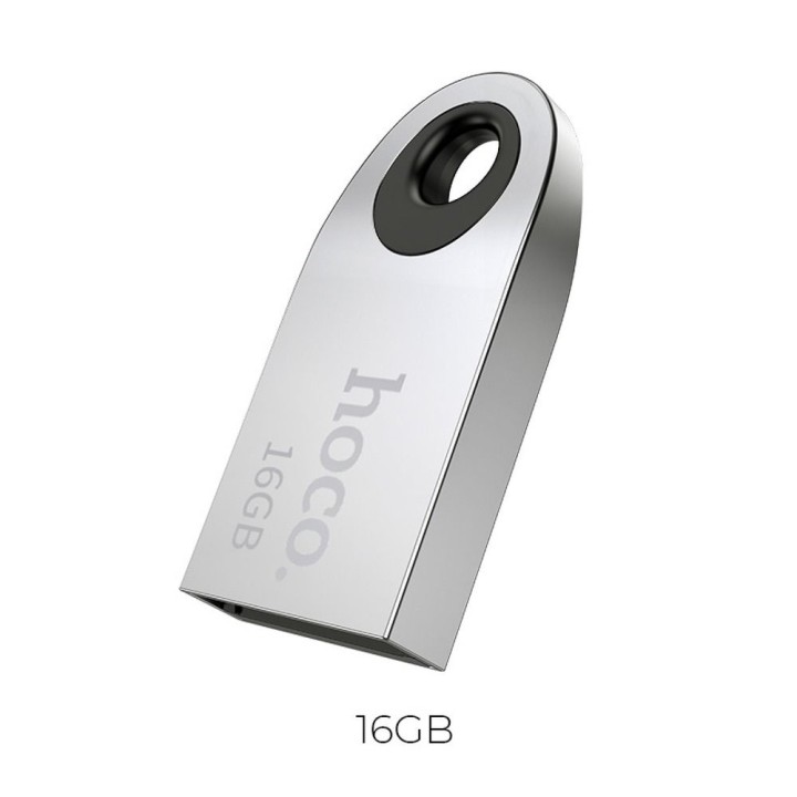 Флешка 16GB USB 2.0 (USB A) Hoco mini UD9 серебристая