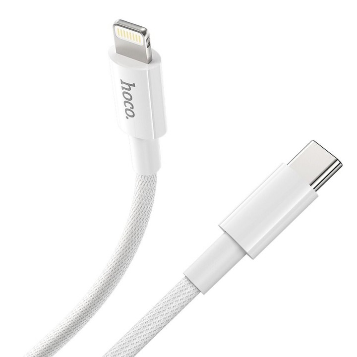 Кабель USB-C – Lightning Hoco PD 3A 20W 1 m X56 білий
