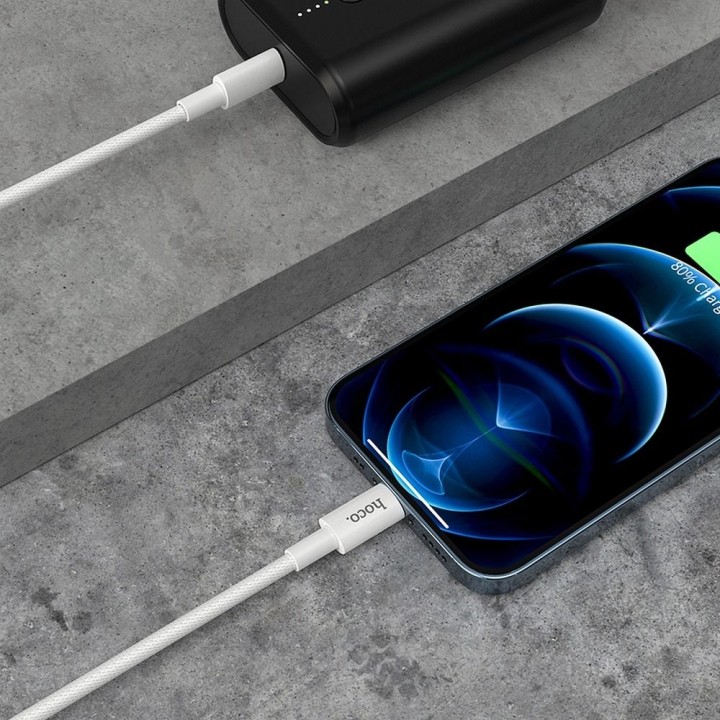 Кабель USB-C – Lightning Hoco PD 3A 20W 1 m X56 белый