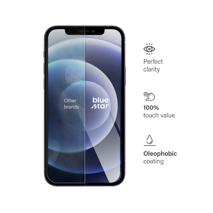 Загартоване скло для iPhone 12 / 12 PRO Blue Star
