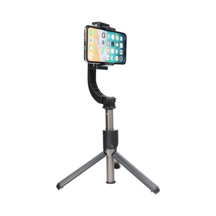 Selfie holder with wireless remote control tripod with stabilizer GIMBAL SSTR-L08 black