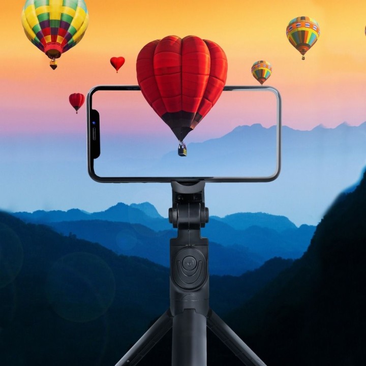 Selfie holder with wireless remote control tripod with mirror SSTR-11 black