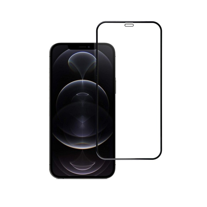 Tempered glass 5D Full Glue for iPhone 12 PRO MAX Blue Star black