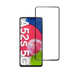 Tempered glass 5D Full Glue for Samsung A52/52s 5G/LTE (case friendly) Blue Star black