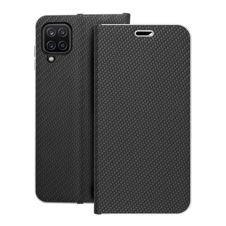 Чохол з клапаном для Samsung A12 / M12 Luna Book Carbon чорний