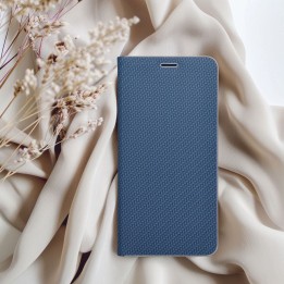 Чехол с клапаном для Huawei P30 LITE Luna Book Carbon синий