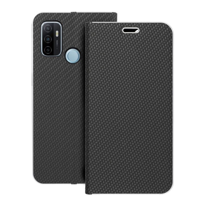 Чохол з клапаном для Oppo A53 2020 / A53s Luna Book Carbon чорний